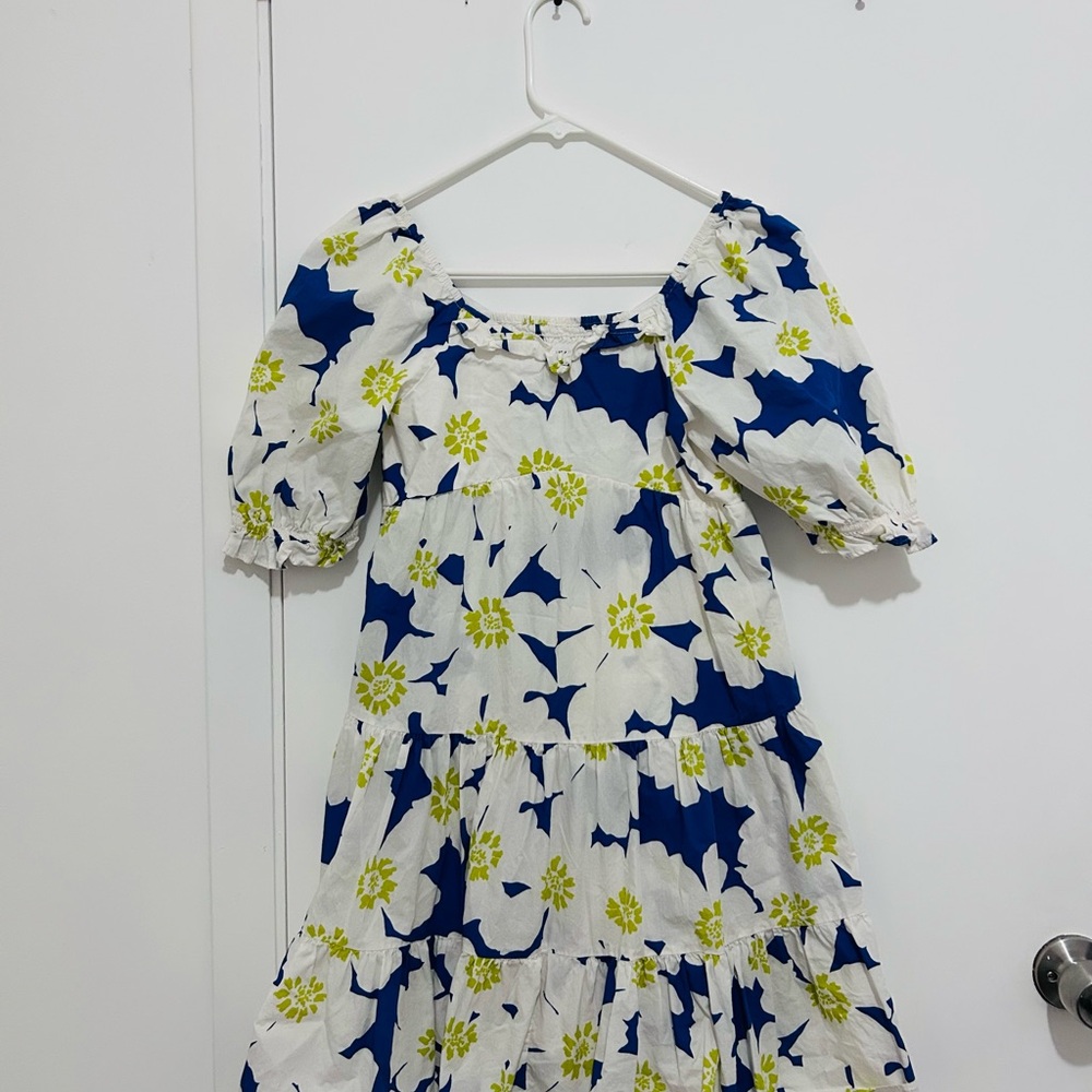 Zara Kids Dress in Blue, White, and Yellow